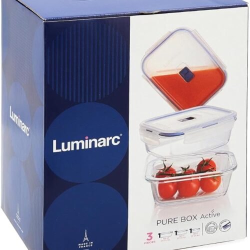 LUMINARC PURE BOX RECTANGULAIRE 3PCS