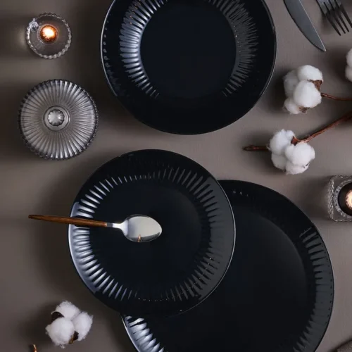 LUMINARC COTTAGE SERVICE A TABLE 18PCS NOIR