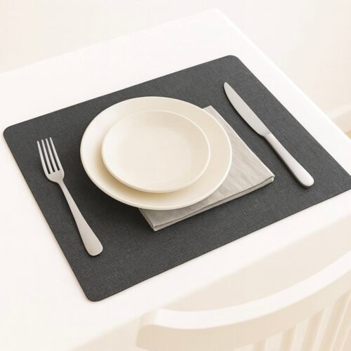 SET DE TABLE RECTANGULAIRE DOUBLE FACES 45X30CM NOIR