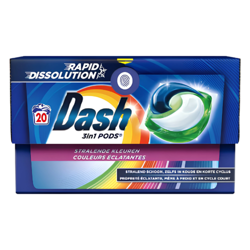 DASH PODS LESSIVE X20 COULEURS