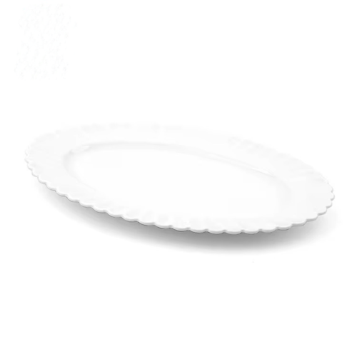 GM ASSIETTE OVALE EN CERAMIQUE 35X24CM 2025-726