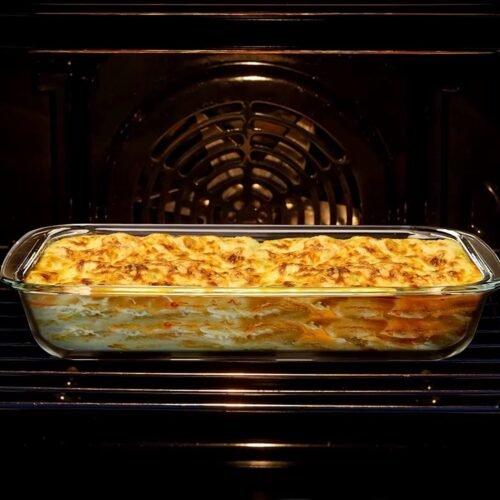 MBB PLAT A FOUR EN VERRE + PLANCHE 29.5X17CM 1.6L 998-10