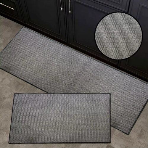 BND TAPIS DE CUISINE 2PCS 40X60/40X120CM 35494-21 GRIS/NOIR