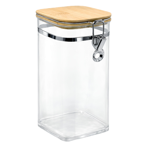 OLALA BOCAL CARRE COUVERT BAMBOU 10X10X21.5CM 1205-8