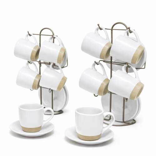 AC SERVICE A CAFE 24PCS AVEC SUPPORT BLANC WHSM-WHSS