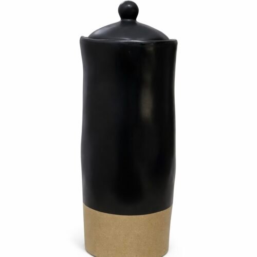 AC BOCAL EN CERAMIQUE NOIR 31X12CM SJU-BL79