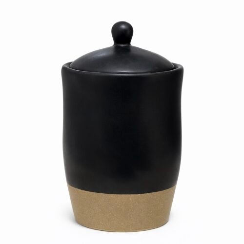 AC BOCAL EN CERAMIQUE NOIR 22X13CM SJU-BL64