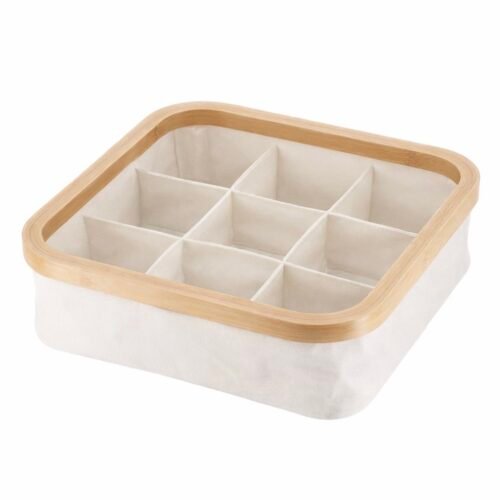 PANIER DE RANGEMENT CARRE X9 30X30X9CM BLANC 8725-104