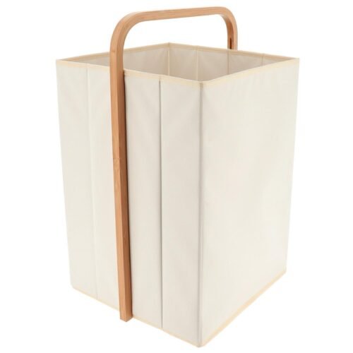 PANIER A LINGE EN TISSUE CARRE 42L 33X35X46CM BLANC 8727-104