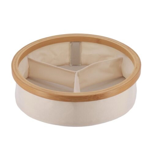 PANIER DE RANGEMENT ROND X3 30X9CM BLANC 8726-104