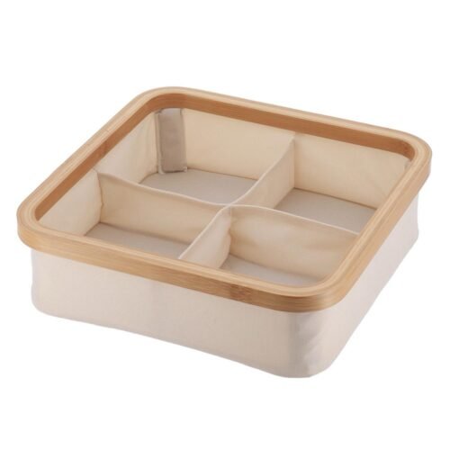 PANIER DE RANGEMENT CARRE X4 30X30X9CM BLANC 8724-104