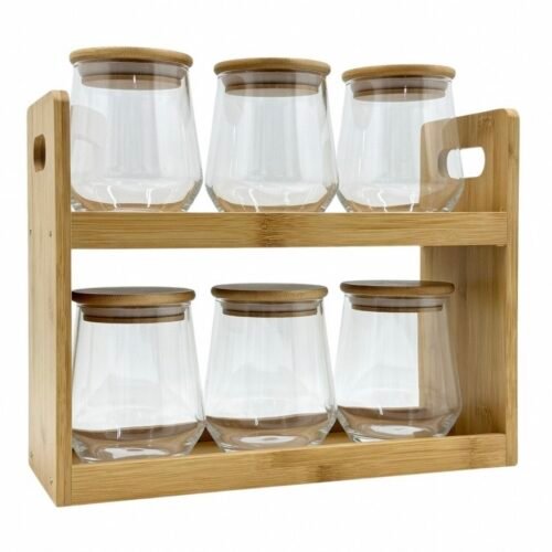 IMCOSS SET DE 6 POTS DIAMON AVEC SUPPORT LA26-3