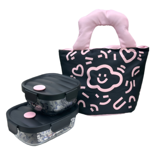 COMATE SET DE SAC ISOTHERM NOIR + 2 PORTE MANGER 1675-5
