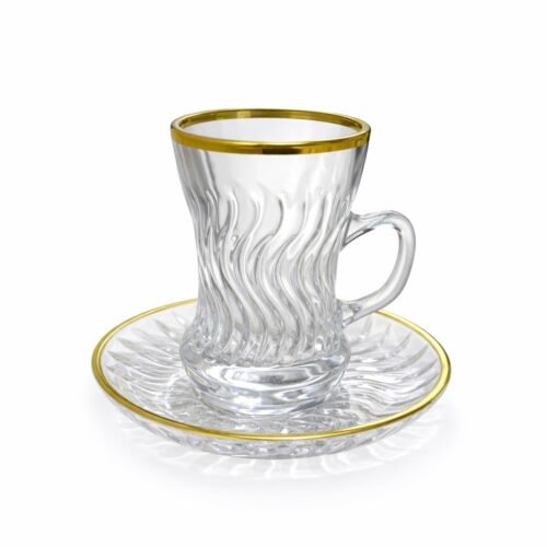 BBF TASSE A THE + SOUS TASSE X6 WAVE 4143W-505GW