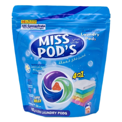 MISS PODS LESSIVE 4EN1 X12 BLUE BREEZE