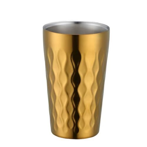 GOBLET DORE EN INOX DOUBLE PAROI 12X8CM 1665-3