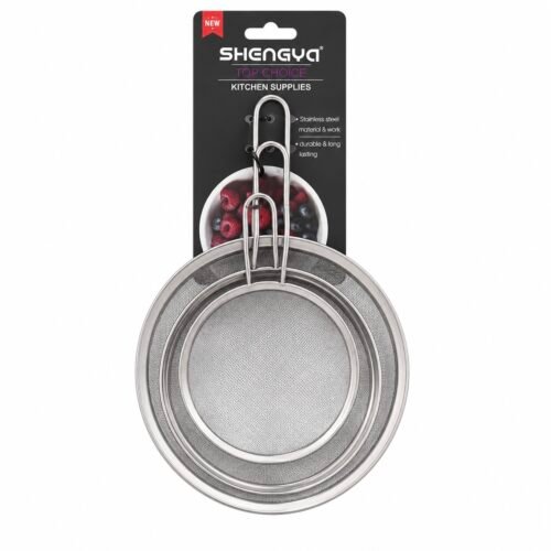 SHENGYA SET DE 3 PASSOIRES A FARINE B5171
