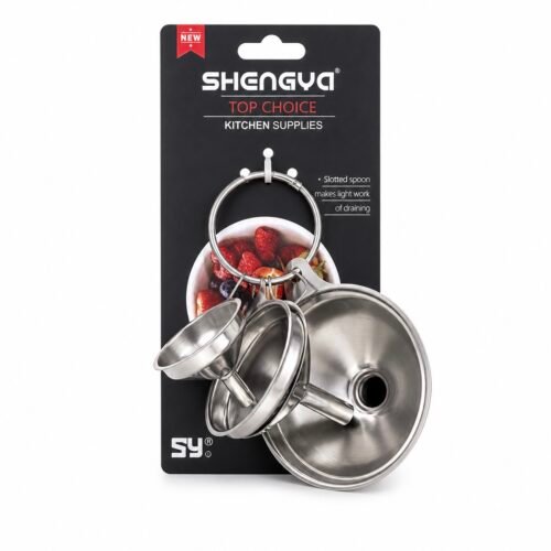 SHENGYA SET DE 3 ENTENNOIRS EN INOX B7660A
