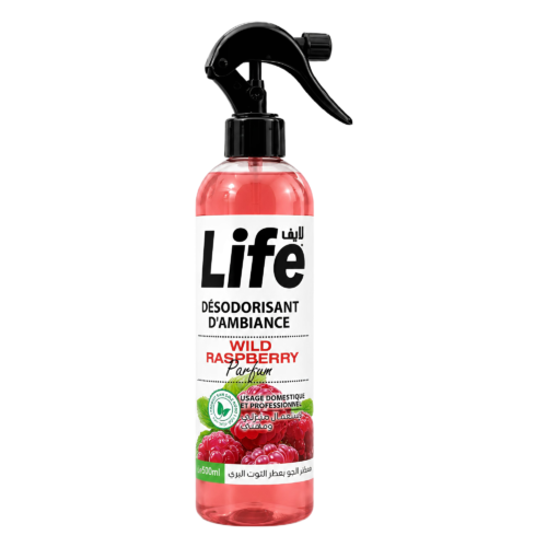 LIFE DESODORISANT 500ML WILD RASPBERRY