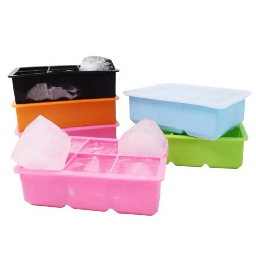 UNO PLASTICO BAC A GLACONS CUBIQUE SILICONE X6