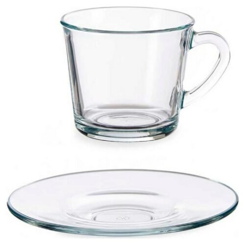 PASABAHCE BASIC TASSE A THE 19CL + SOUS TASSE X6 96693