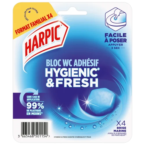 HARPIC BLOC WC ADHESIF 12G X4 MARINE