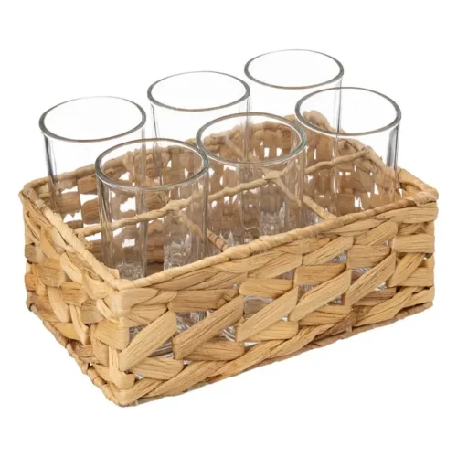 SECRET GOURMET SET DE 6 VERRES AVEC SUPPORT OSIER 202100