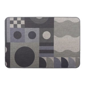 LUANCE TAPIS IMPRIME 40X60CM GEO GRIS 470031164