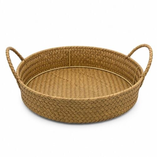 CORBEILLE EN OSIER RONDE 25X5CM