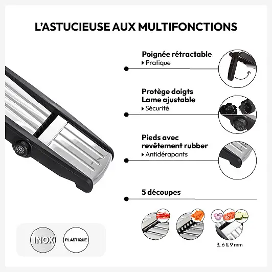 5FIVE MANDOLINE MULTI DECOUPES 3 LAMES 146427 – Image 2