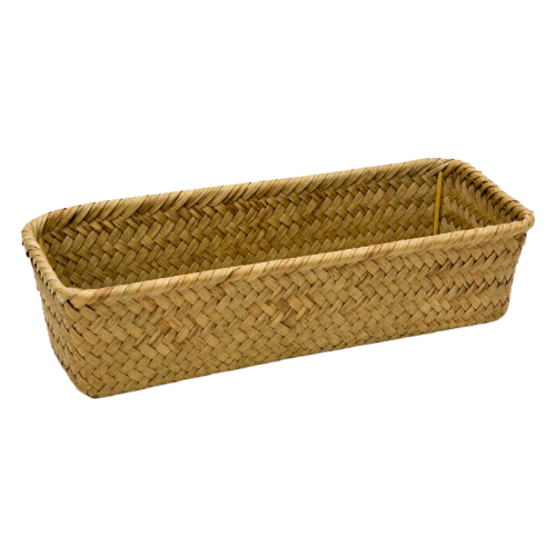 CORBEILLE EN OSIER RECTANGULAIRE 24X10X6.5CM