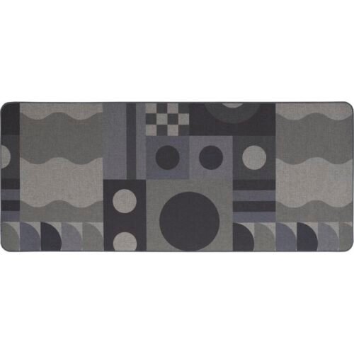 LUANCE TAPIS IMPRIME 50X120CM GEO GRIS