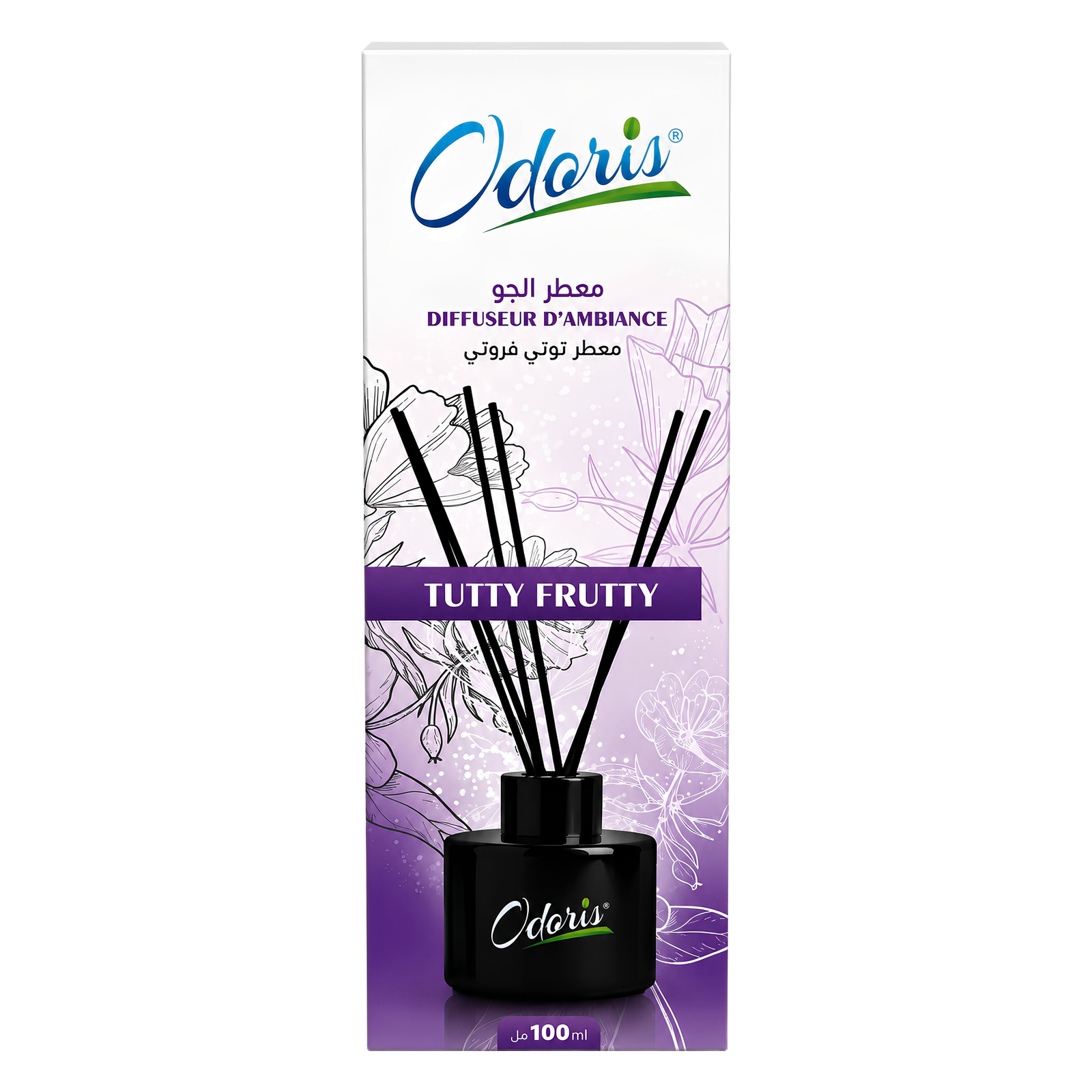 ODORIS DIFFUSEUR A BATONNETS 100ML TUTTY FRUTTY