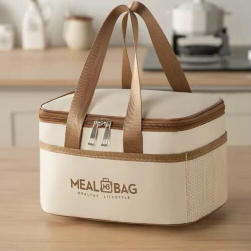 MEAL BAG SAC ISOTHERME BEIGE 21X17X17CM
