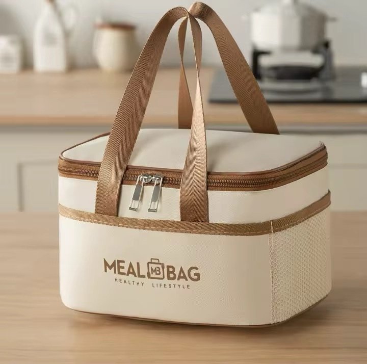 MEAL BAG SAC ISOTHERME BEIGE 21X17X17CM