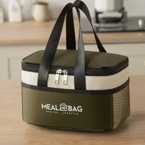 MEAL BAG SAC ISOTHERME VERT 21X17X17CM