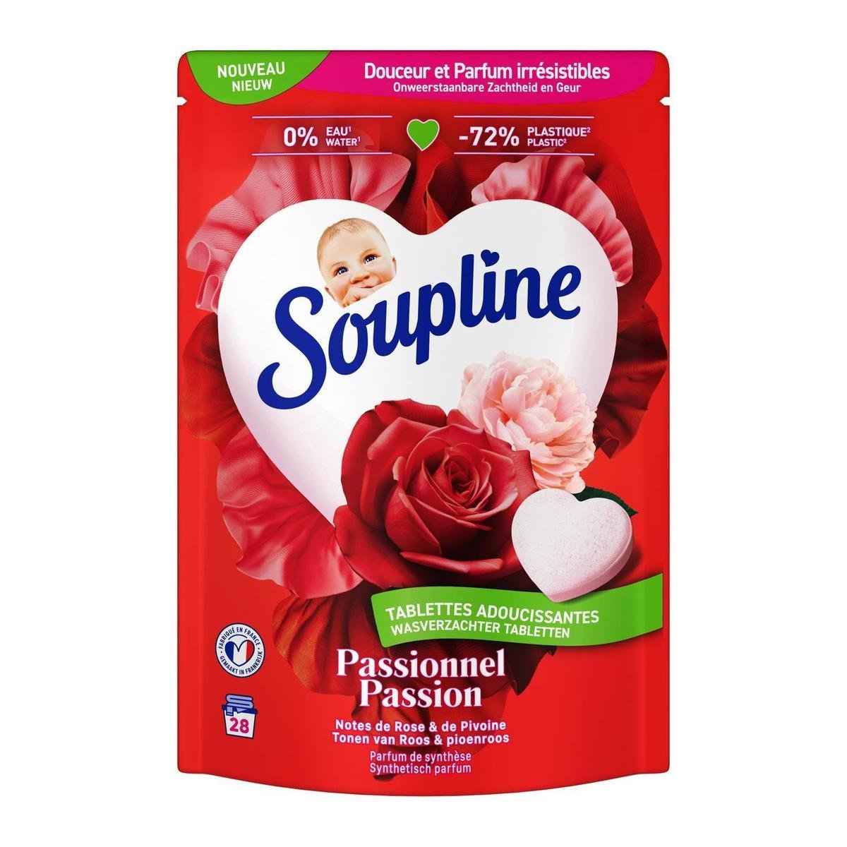 SOUPLINE TABLETTE ADOUCISSANTE X28 ROSE & PIVOINE