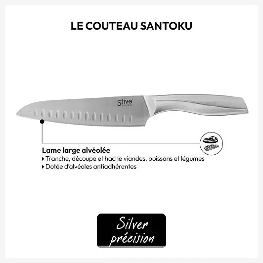 5FIVE PRECISION COUTEAU SANTOKU 18CM 120316 – Image 2