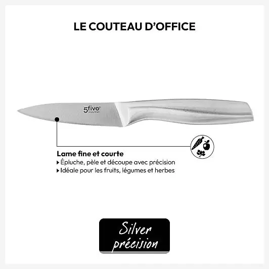 5FIVE PRECISION COUTEAU D'OFFICE 9.3CM 120311 – Image 2
