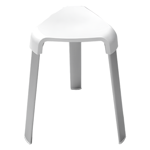 ANR TABOURET SDB GM 29X45CM BLANC