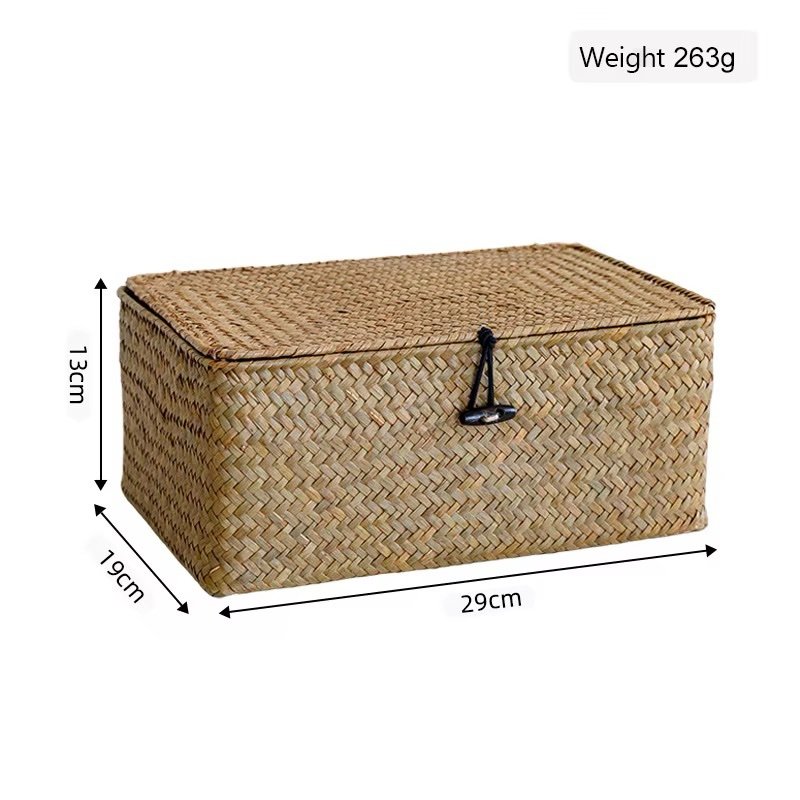 COFFRET EN OSIER MM 26X16X10CM – Image 2