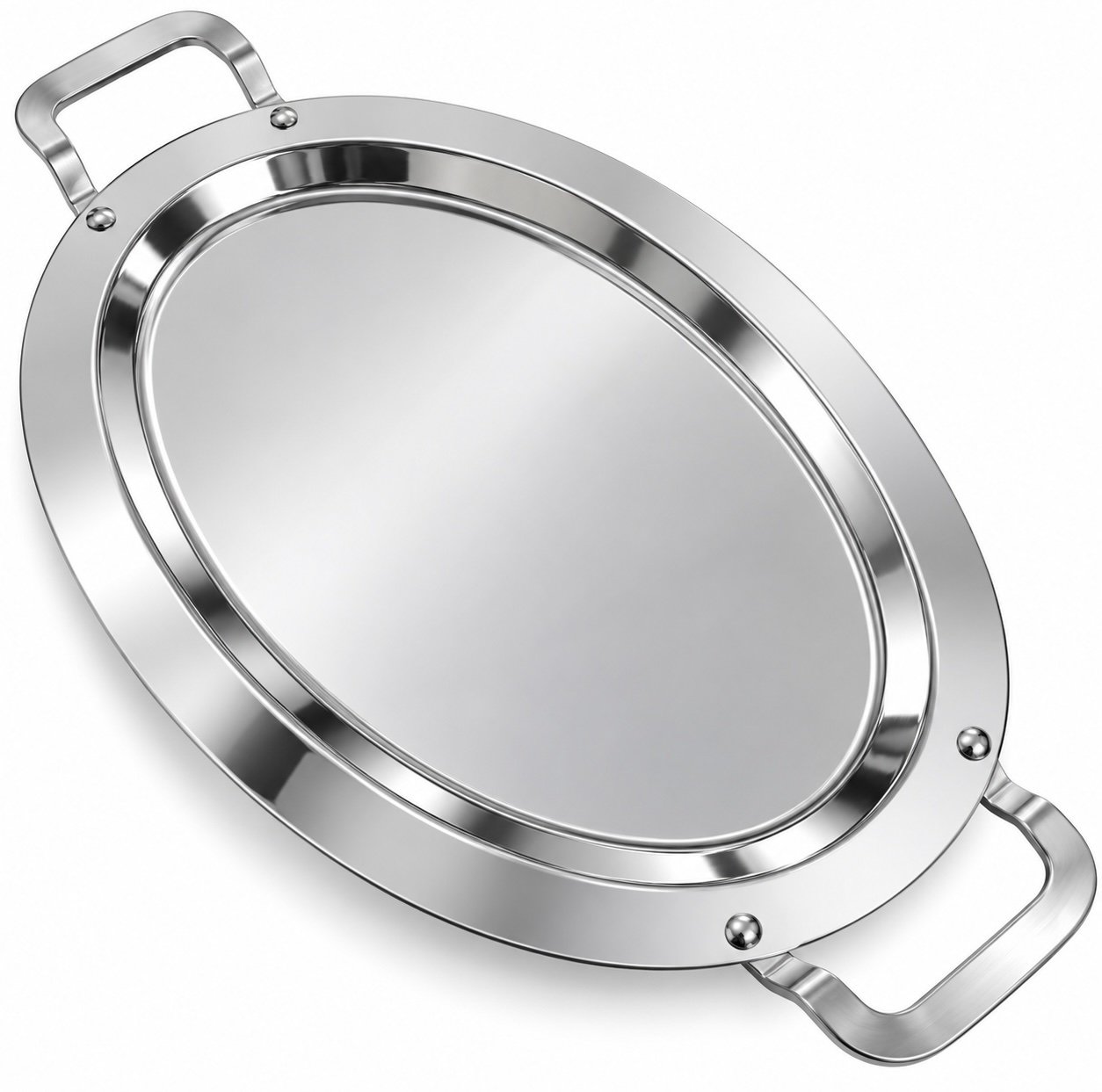MBB PLATEAU EN INOX OVALE 47X32CM 006601