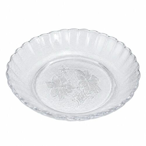 ORCHIDEE ASSIETTE CREUSE TRANSPARENTE 18X4CM T064