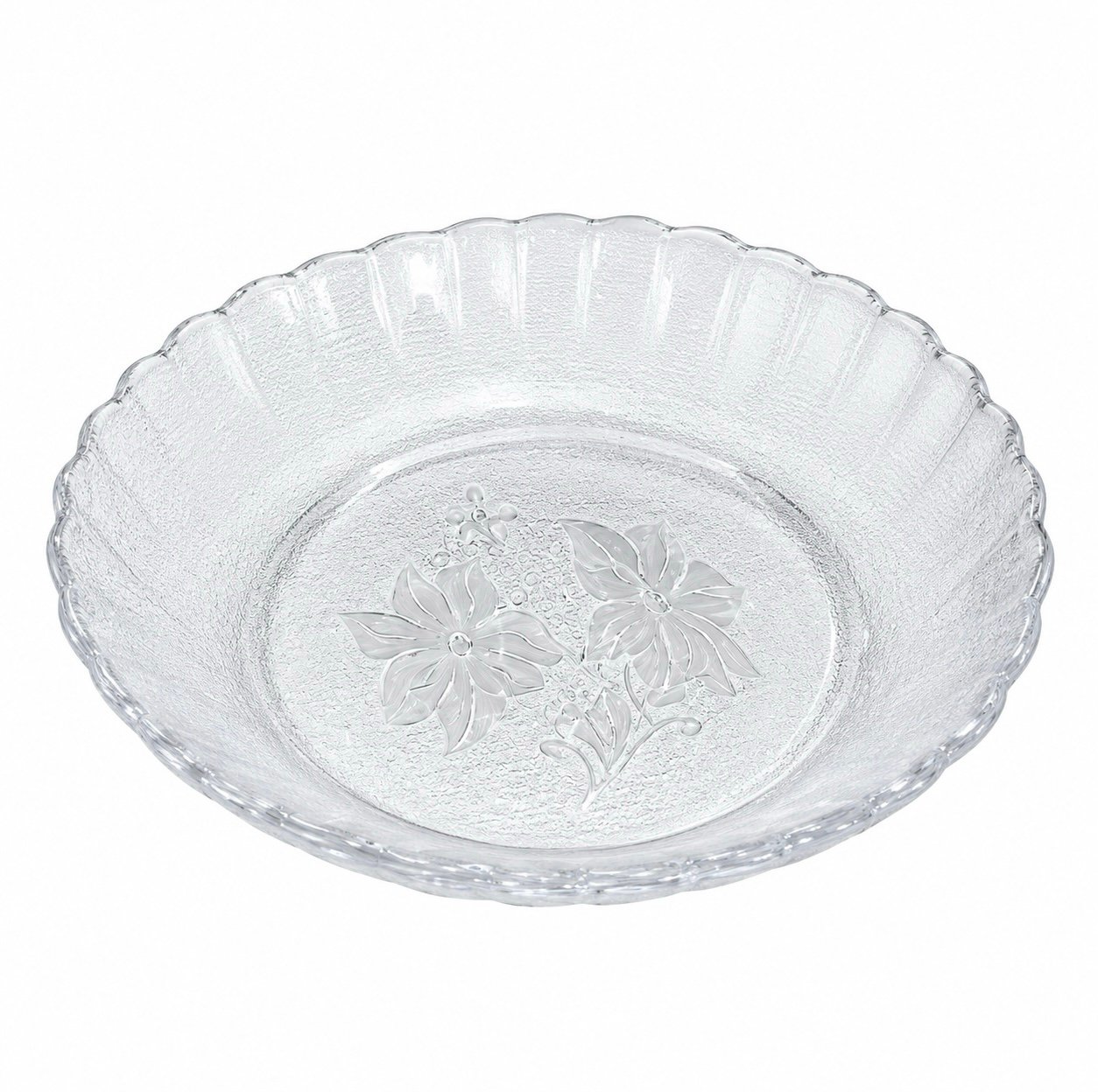 ORCHIDEE ASSIETTE CREUSE TRANSPARENTE 18X4CM T064