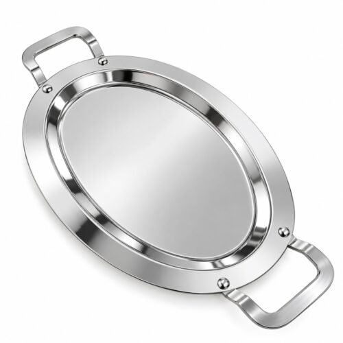 MBB PLATEAU EN INOX OVALE 39X29CM 006533