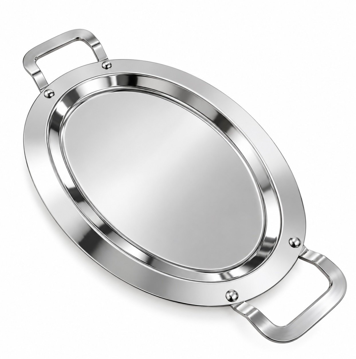 MBB PLATEAU EN INOX OVALE 39X29CM 006533