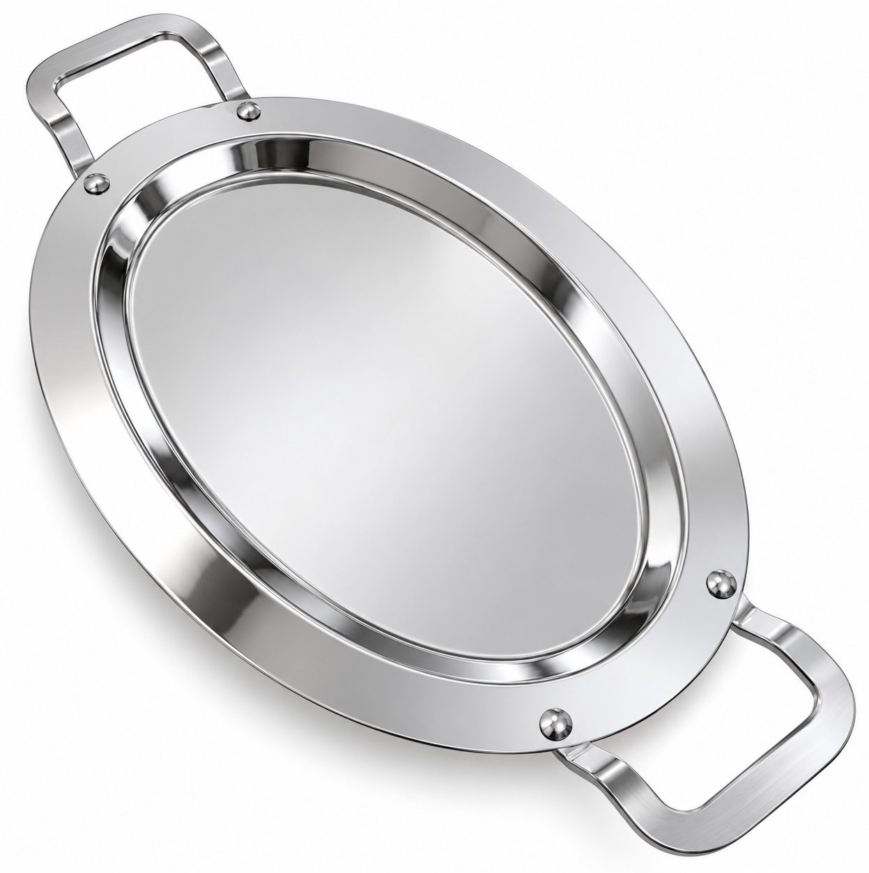 MBB PLATEAU EN INOX OVALE 46X32.5CM 006540
