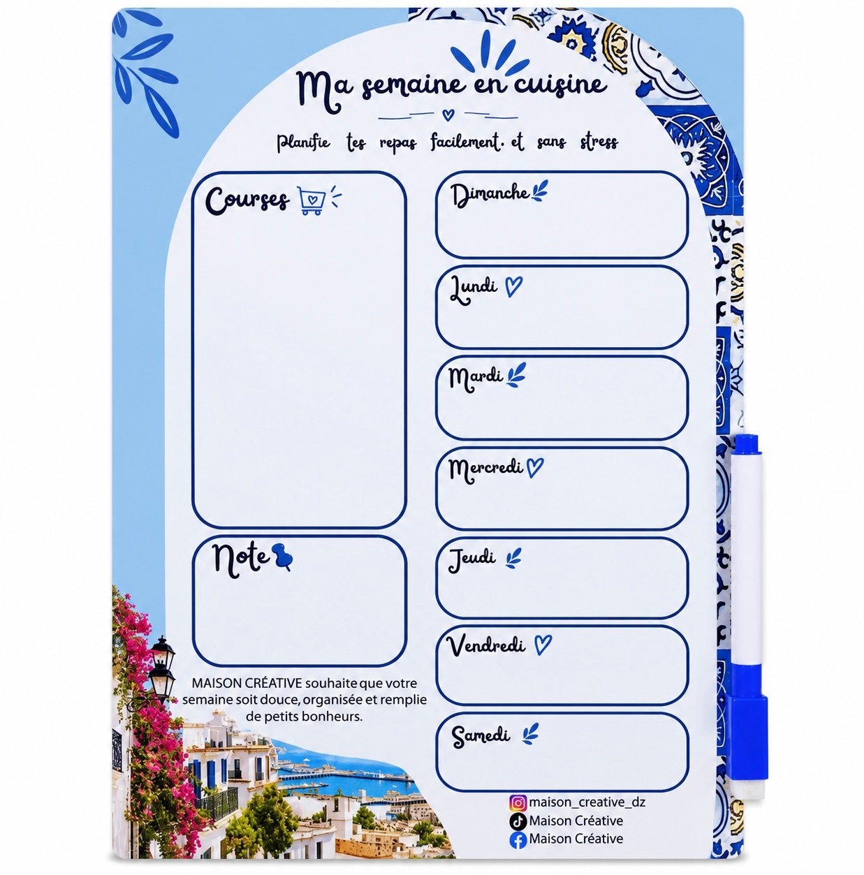 MENU DE SEMAINE MAGNETIQUE MÉDITERRANÉE