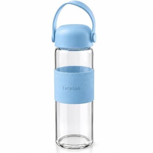 FASHION GOURDE EN VERRE 400ML BLEU 421-12