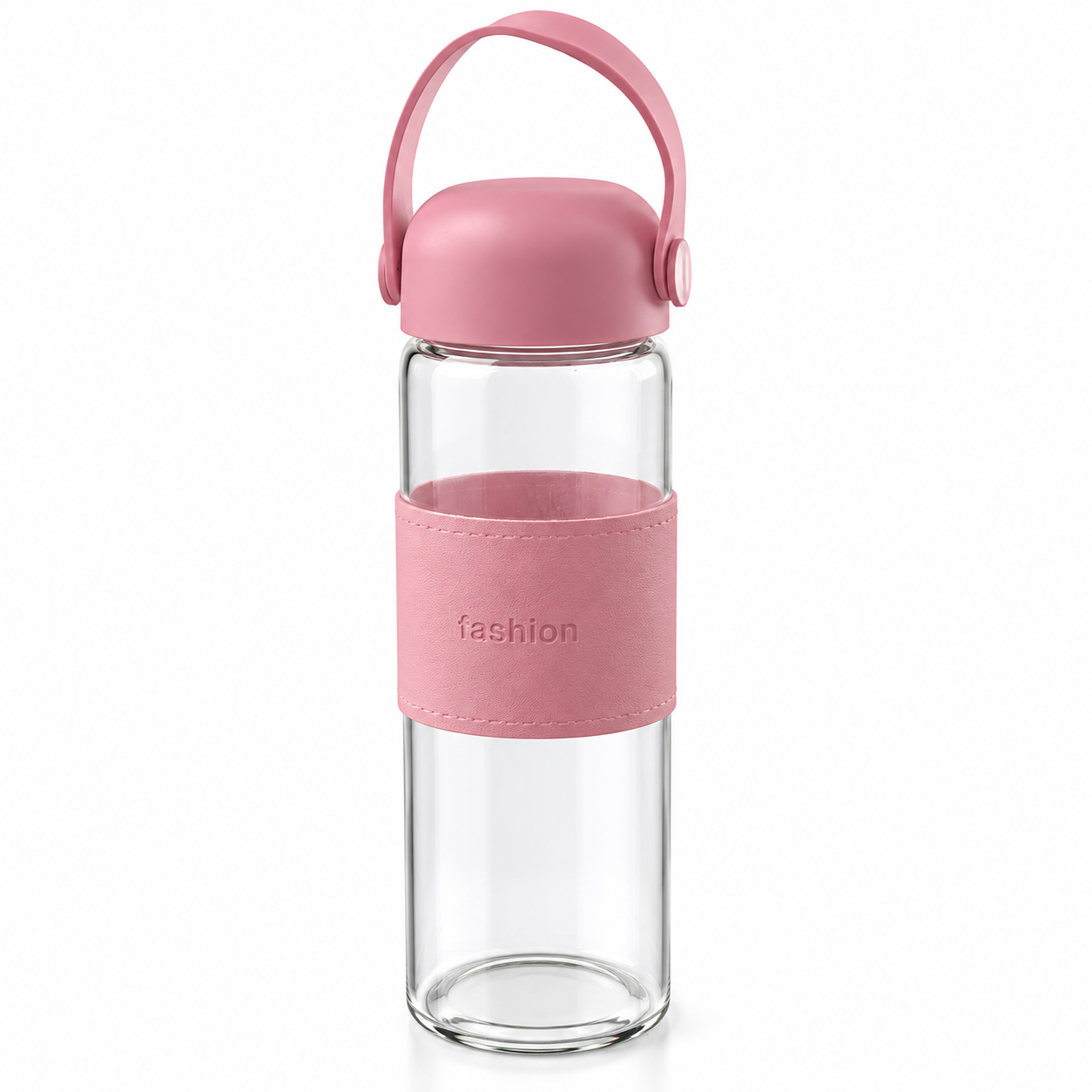 FASHION GOURDE EN VERRE 400ML ROSE 421-12